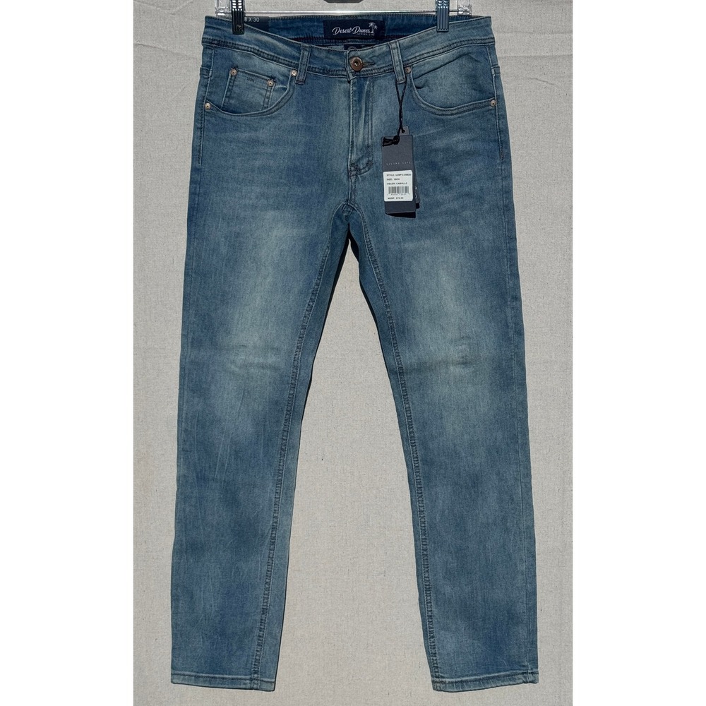 Desert Dunes Living Life Men Slim Fit Super Stretch Jeans Blue 28x30 UU9P1LSDRS3